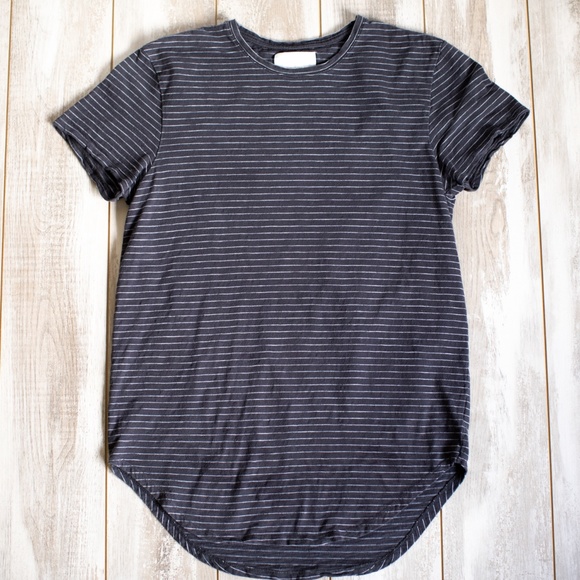 Reign Storm Grey Striped Tee - Picture 1 of 7